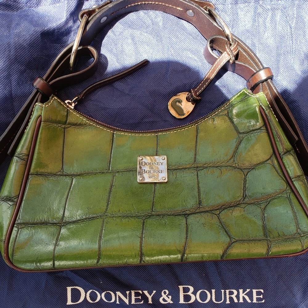 Dooney and Bourke green embossed handbag